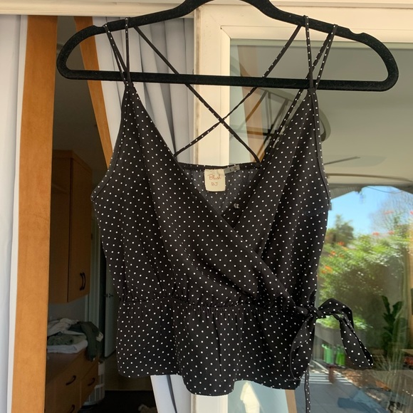 Peplum Wrap Crop Top - Picture 3 of 6